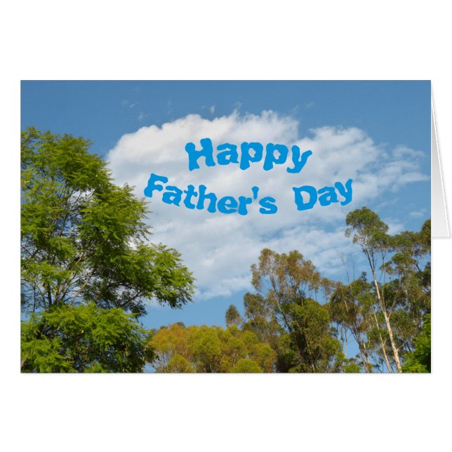 Cartão "Dia de os pais feliz" personalizável (Frente Horizontal)