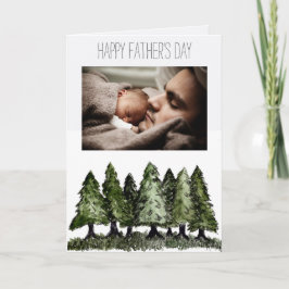 Cartão Dia de os pais Forest Pine Forest com Foto