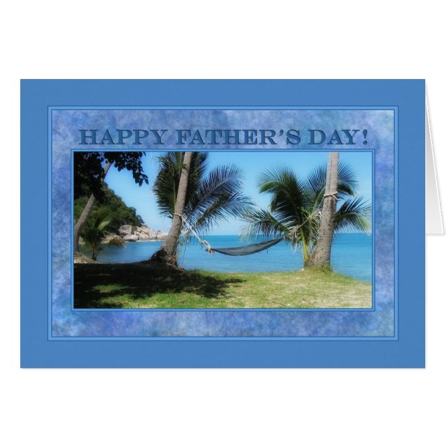 Cartão Dia de os pais Hammock (Frente Horizontal)