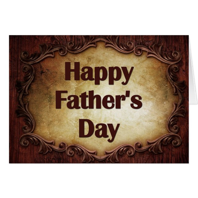 Cartão Dia de os pais Ornamental (Frente Horizontal)