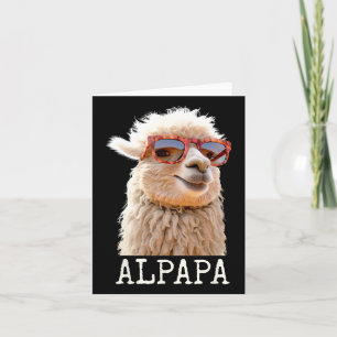 Cartão Dia de os pais Pai Papa Alpapa Lama Pai Cute Alpac