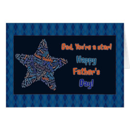 Cartão Dia de os pais Pai Star