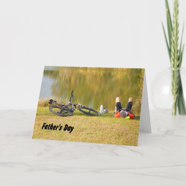 Cartão Dia de os pais para motociclista (Frente)