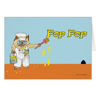 Cartão Dia de os pais para Parede de Pintura de Gato de P