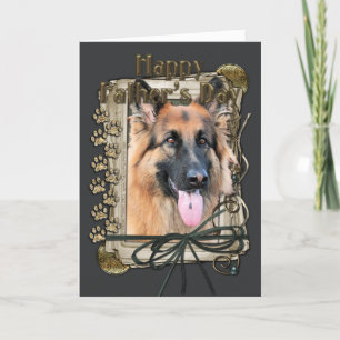 Cartão Dia de os pais - Peças Pedrosas - German shepherd 