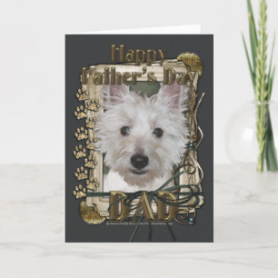 Cartão Dia de os pais - Pedras-Pedras - Terrier Terrier W
