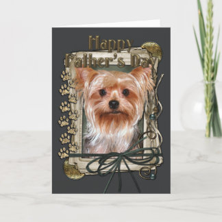 Cartão Dia de os pais - Pedras Pedras - Yorkshire Terrier