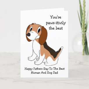 Cartão Dia de os pais Personalizado do Cão-Beagle