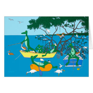 Cartão Dia de os pais - Placa Florida