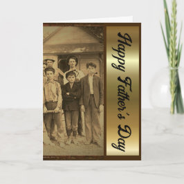 Cartão Dia de os pais Retro 1920 Castanho E Placa Dobrada