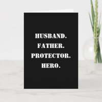 Dia de os pais Stencil Marido Padre Protetor Herói