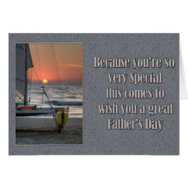 Cartão Dia de os pais Sunset Sailboat
