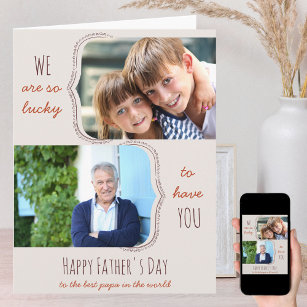 Cartão Dia de os pais Tão Feliz de Ter Sua Grande Foto