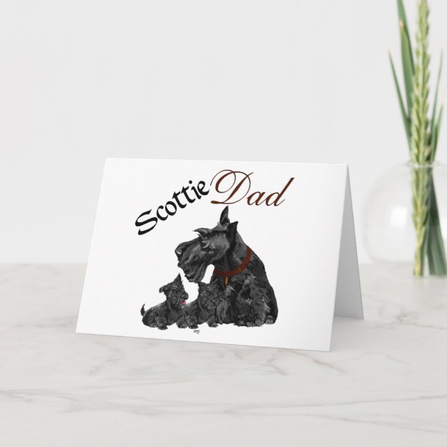 Cartão Dia de os pais Terrier escocês (Frente)