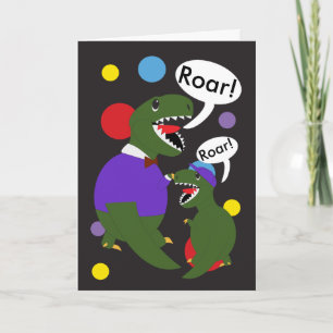 Cartão Dia de os pais Tyranosaurus Rex Dinossaur Personal