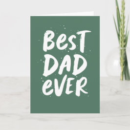 Cartão Dia de os pais verde legal e divertido