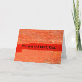 Cartão dia de os pais "Você é o melhor, Pai" Personalizáv