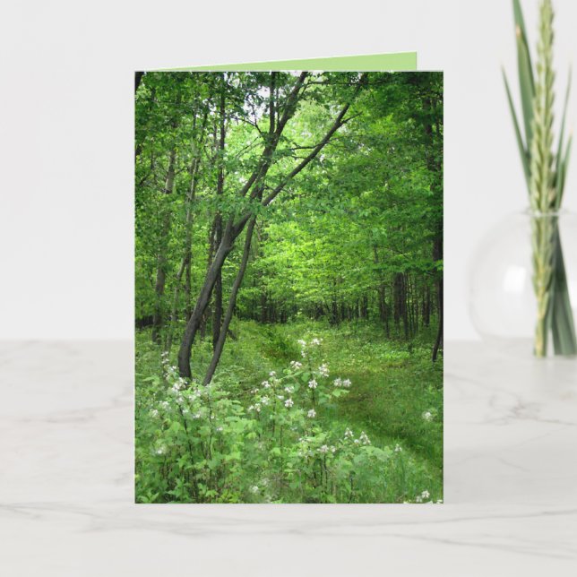 Cartão Dia de Patrick: Caminho do Woodland (Frente)