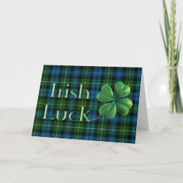 Cartão Dia de Patrick "Irish Sorck Tartan"