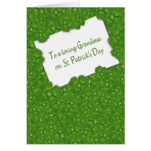 Cartão Dia de Patrick para a vovó