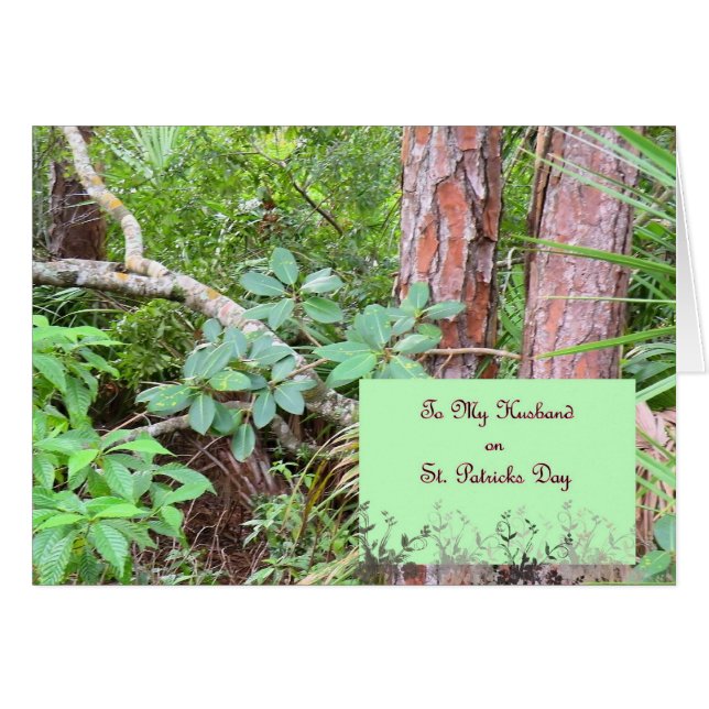 Cartão Dia de Patrick para Marido (Frente Horizontal)