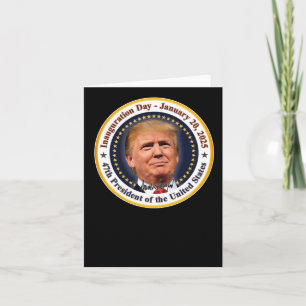 Cartão Dia de posse Souvenir 2025 - Donald Trump 47