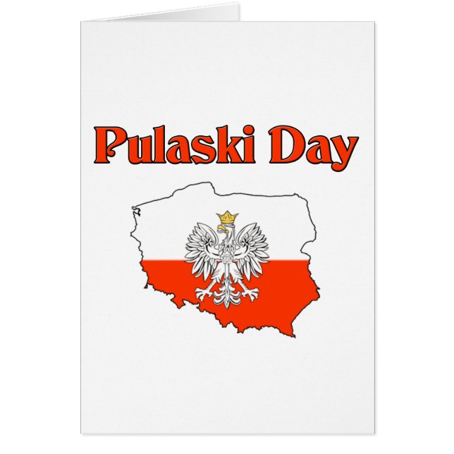 Cartão Dia de Pulaski (Frente)