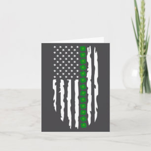 Cartão Dia de São Patrício Bandeira Irlandesa Americana
