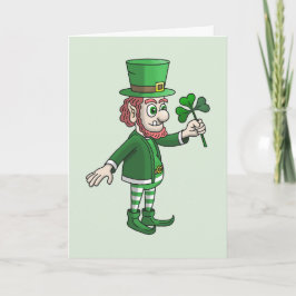Cartão Dia de São Patrício com Leprechaun