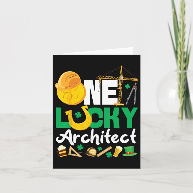 Cartão Dia de São Patrício de Arquitetura Estudante Arqui (Frente)