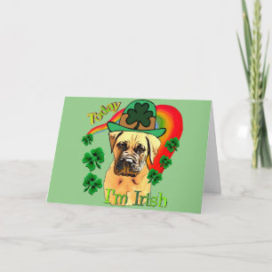 Cartão Dia de São Patrício de Bullmastiff