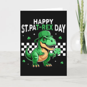 Cartão Dia de São Patrício dos Dinossauros Feliz Dia de S