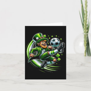 Cartão Dia de São Patrício Esportivo Leprechaun Jogando F