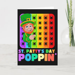 Cartão Dia de São Patrício Está Poppin Pop It Brinquedo F