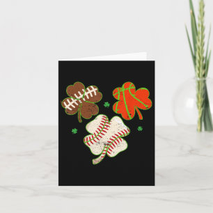 Cartão Dia de São Patrício Futebol Baseball Men B