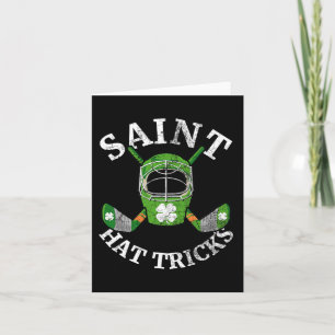 Cartão Dia de São Patrício Hat Tricks Hockey Shamrock K