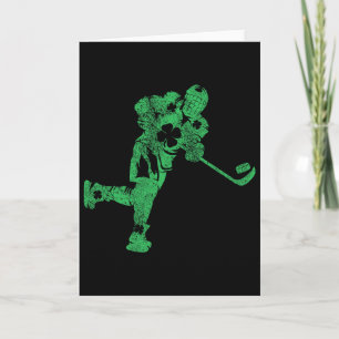 Cartão Dia de São Patrício Hockey Irlandês Meninos Saint
