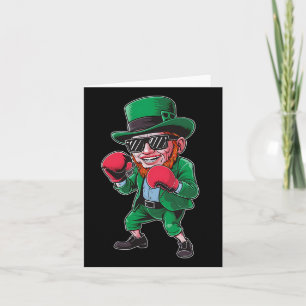 Cartão Dia de São Patrício Leprechaun Mostrando Habilidad