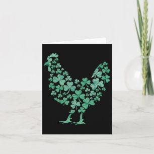 Cartão Dia de São Patrício Lucky Shamrock Chicken Girls