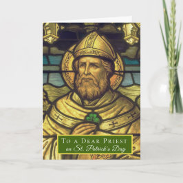 Cartão Dia de São Patrício Religioso Católico Bispo