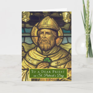Cartão Dia de São Patrício Religioso Católico Bispo