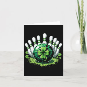 Cartão Dia de São Patrício Shamrock Boliche Irlandês Para