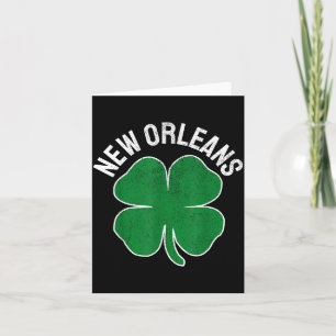 Cartão Dia de São Patrício Trevo New Orleans La Irlandês 