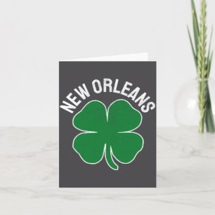 Cartão Dia de São Patrício Trevo Nova Orleans La Irlandês