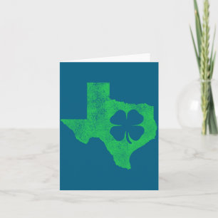Cartão Dia de São Patrício Tx Texas Shamrock Verde Irland
