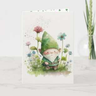 Cartão Dia de São Patrício Verde Leprechaun  