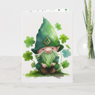 Cartão Dia de São Patrício Verde Leprechaun
