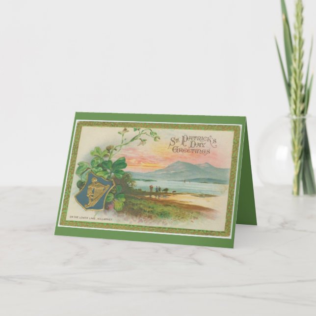 Cartão Dia de São Patrício Vintage (Frente)