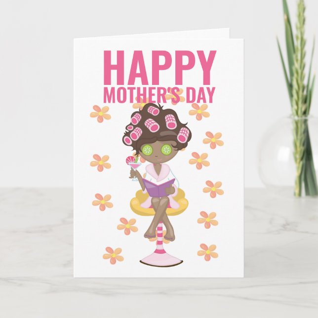 Cartão Dia de Spa Feliz Dia das Mães (Frente)