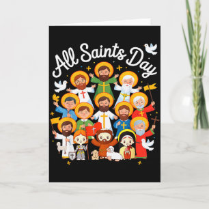 Cartão Dia de Todos os Santos Crianças Católicas St Franc